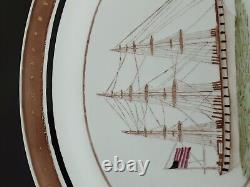 Super Rare Vintage/Antique Chinese Export Porcelain Platter The Ships 14 1/4