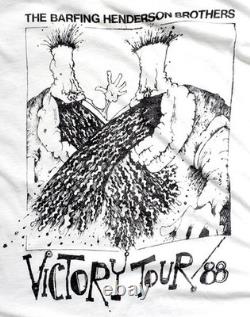 Super-Rare! Vintage BARFING HENDERSON BROTHERS Victory Tour 1988 t-shirt