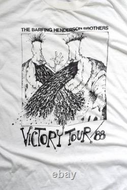 Super-Rare! Vintage BARFING HENDERSON BROTHERS Victory Tour 1988 t-shirt