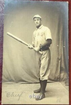 Super Rare Vintage Baseball Postcard Signed Chief Please Read