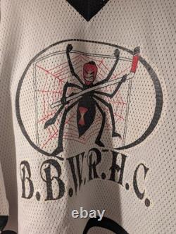 Super Rare Vintage Bellingham Black Widows Roller Hockey Club Jersey
