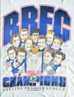 Super Rare Vintage Blackburn Rovers Caricature 90's t-shirt Soccer Football