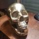 Super Rare Vintage Brass Skull Ornament Sculpture Antique From import Japan F/S