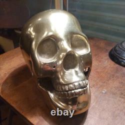 Super Rare Vintage Brass Skull Ornament Sculpture Antique From import Japan F/S