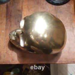 Super Rare Vintage Brass Skull Ornament Sculpture Antique From import Japan F/S