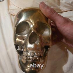 Super Rare Vintage Brass Skull Ornament Sculpture Antique From import Japan F/S