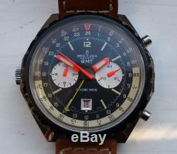 Super Rare Vintage Breitling Chrono-matic GMT ref 2115 from early 70s