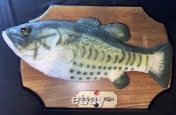 Super Rare Vintage Bubba Fish Battery Operated Singing Fish Wall Plaque 1999