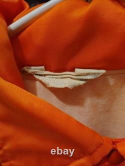 Super Rare Vintage Burger Chef Employee Jacket Satin Orange XL