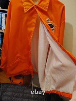 Super Rare Vintage Burger Chef Employee Jacket Satin Orange XL