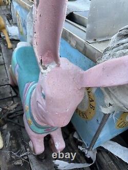 Super Rare Vintage Carousel Pink Rabbit Full Size Will Ship