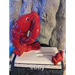 Super Rare Vintage Ceramic LOBSTER Crab Statue Dish Pottery Japan Figurine