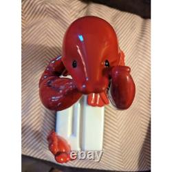Super Rare Vintage Ceramic LOBSTER Crab Statue Dish Pottery Japan Figurine