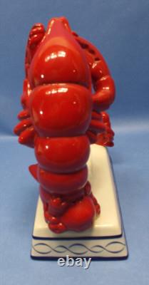 Super Rare Vintage Ceramic LOBSTER Crab Statue Dish Pottery Japan Figurine