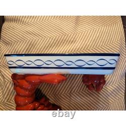 Super Rare Vintage Ceramic LOBSTER Crab Statue Dish Pottery Japan Figurine