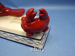 Super Rare Vintage Ceramic LOBSTER Crab Statue Dish Pottery Japan Figurine