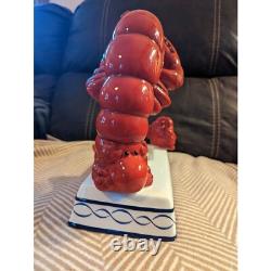 Super Rare Vintage Ceramic LOBSTER Crab Statue Dish Pottery Japan Figurine