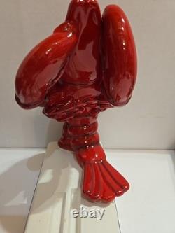 Super Rare Vintage Ceramic LOBSTER Crab Statue Dish Pottery Japan Figurine Coll