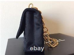 Super Rare Vintage Chanel Black Silk Gripoix Flap Bag