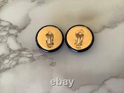 Super Rare Vintage Chanel Gold Plated CC Clip Earrings