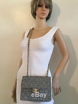 Super Rare Vintage Chanel Houndstooth Mini Flap Bag