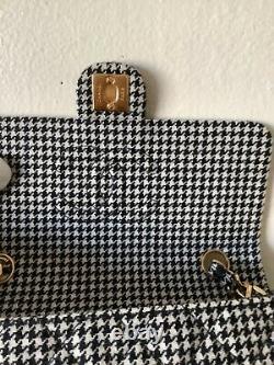 Super Rare Vintage Chanel Houndstooth Mini Flap Bag