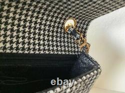 Super Rare Vintage Chanel Houndstooth Mini Flap Bag