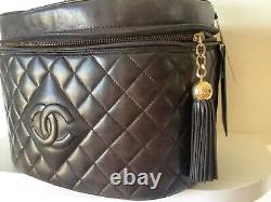 Super Rare Vintage Chanel Leather Vanity Bag