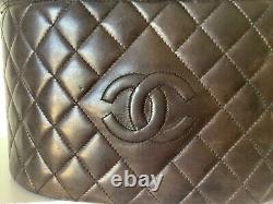 Super Rare Vintage Chanel Leather Vanity Bag