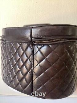 Super Rare Vintage Chanel Leather Vanity Bag