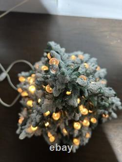 Super Rare Vintage Christmas Tree Ceramic Mold 16in Dusted missing Lights As Is