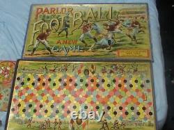Super Rare Vintage Circ Pat 1891 Mc Loughlin Parlor Football Board Family Game
