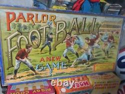 Super Rare Vintage Circ Pat 1891 Mc Loughlin Parlor Football Board Family Game