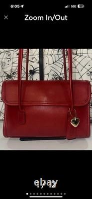 Super Rare Vintage Coach # 9032 Laurie bag red Authenticated Pristine