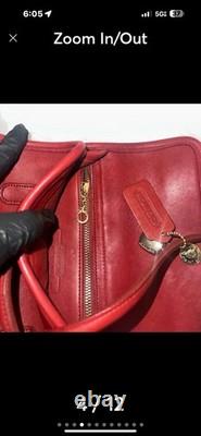 Super Rare Vintage Coach # 9032 Laurie bag red Authenticated Pristine