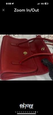 Super Rare Vintage Coach # 9032 Laurie bag red Authenticated Pristine