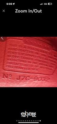 Super Rare Vintage Coach # 9032 Laurie bag red Authenticated Pristine