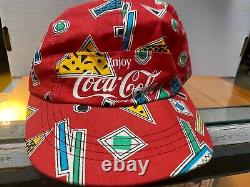 Super Rare Vintage Coca Cola Memphis Design Hat 90s NOS NEW Original
