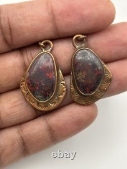 Super Rare Vintage Copper Campbellite Earrings And Pendant Geoff Cook Bisbee AZ