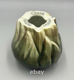 Super Rare Vintage Cynar Advertising Green Artichoke Ceramic Ashtray Italy