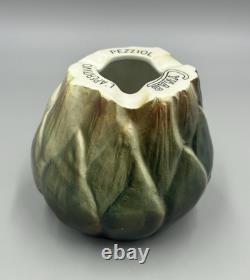 Super Rare Vintage Cynar Advertising Green Artichoke Ceramic Ashtray Italy