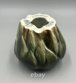 Super Rare Vintage Cynar Advertising Green Artichoke Ceramic Ashtray Italy