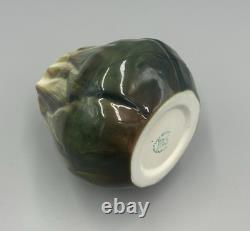 Super Rare Vintage Cynar Advertising Green Artichoke Ceramic Ashtray Italy
