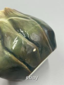 Super Rare Vintage Cynar Advertising Green Artichoke Ceramic Ashtray Italy