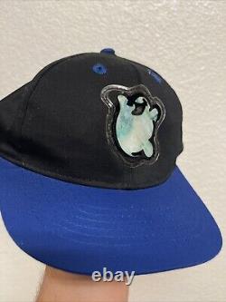 Super Rare Vintage Disney Flubber Kids SnapBack Hat Black And Blue