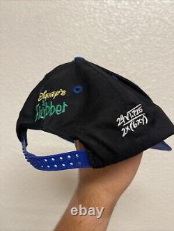 Super Rare Vintage Disney Flubber Kids SnapBack Hat Black And Blue