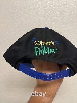 Super Rare Vintage Disney Flubber Kids SnapBack Hat Black And Blue