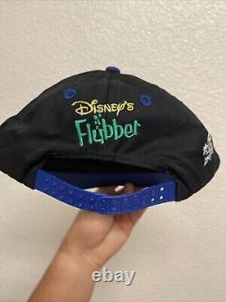 Super Rare Vintage Disney Flubber Kids SnapBack Hat Black And Blue