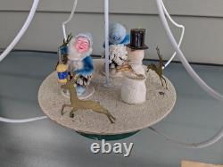 Super Rare Vintage Early Clay Faced Elf Gnome Christmas Tree Candle Carousel