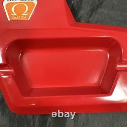 Super Rare Vintage Electronic Omega Watch Ashtray 1970s Promo NOS Plastic Red